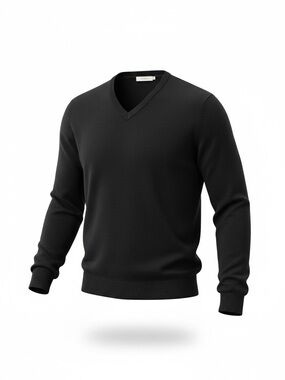 Club Room Men's Black V-Neck Pullover Sweater 100% Cashmere Mr. Smooth Operator